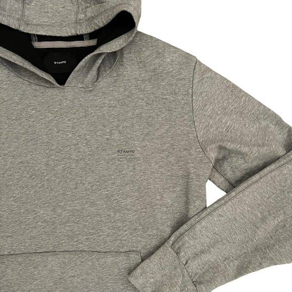 Stampd Women's Unisex Gray Pullover Hoodie with Scoop Hem & Thumb Holes - Large - Picture 3 of 15